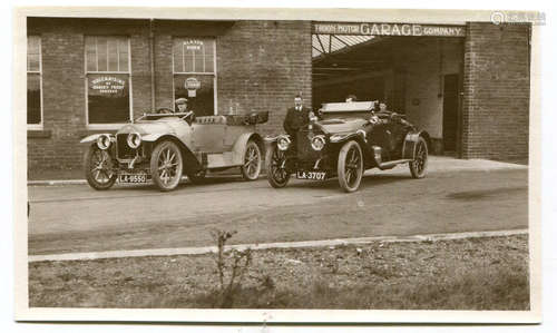 BENZ. A group of 7 postcards and 5 photographs of Benz motor...