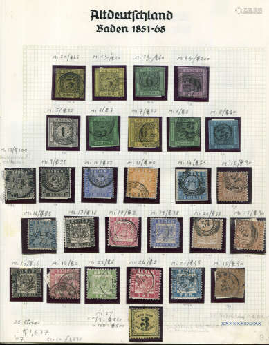 A collection of German States stamps in two albums, includin...