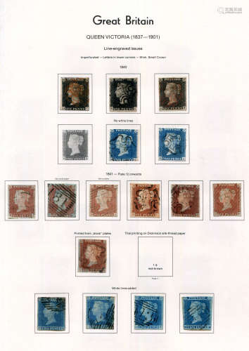 A collection of Great Britain stamps in a Lighthouse album, ...