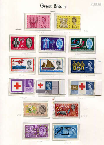 A collection of stamps in eight albums, including three Ligh...