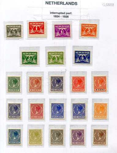 A collection of Netherlands stamps in two Davo printed album...