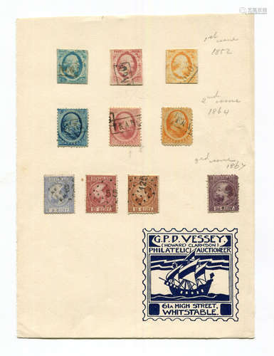 A collection of stamps in an album, stock book, album leaves...