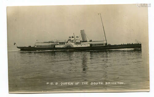 Two albums containing approximately 221 postcards of river p...