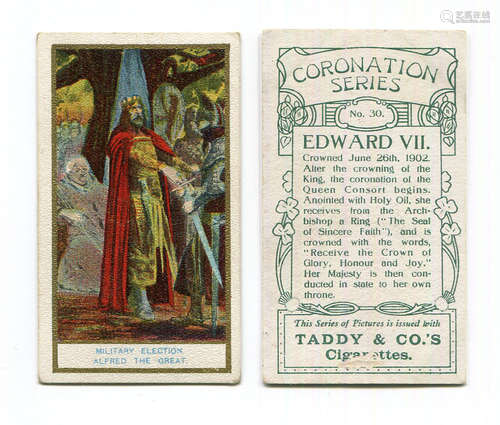 A set of 30 Taddy 'Coronation Series' cigarette cards circa ...