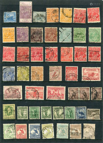 A collection of world stamps in six albums and a folder, inc...