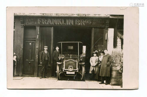 STEAM CARS. A collection of 19 postcards and photographs of ...