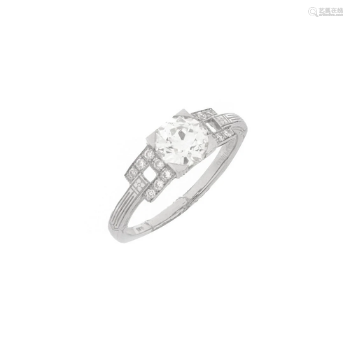 Diamond and Platinum Ring