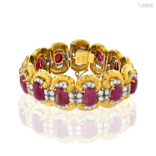 Ruby, Diamond and 18K Bracelet