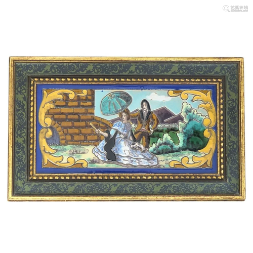 Vintage Majolica Ceramic Tile/Plaque