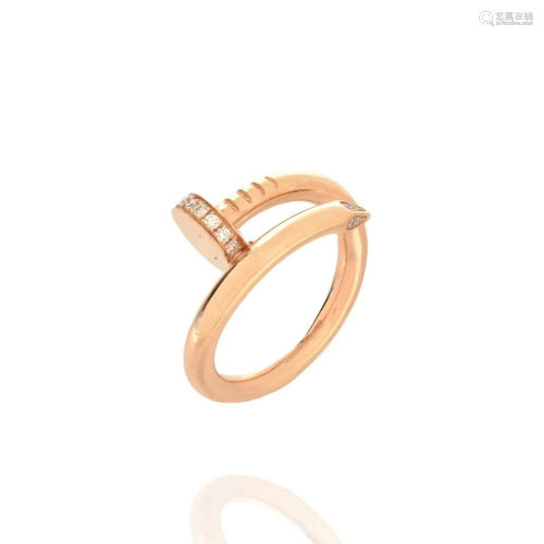 Diamond and 18K Nail Ring