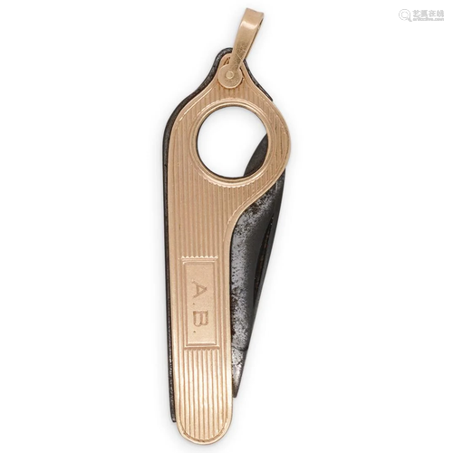 14Kt Yellow Gold Cigar Cutter