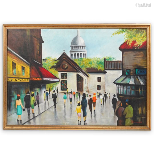 Ostrander Paris Street Scene Oil Painting