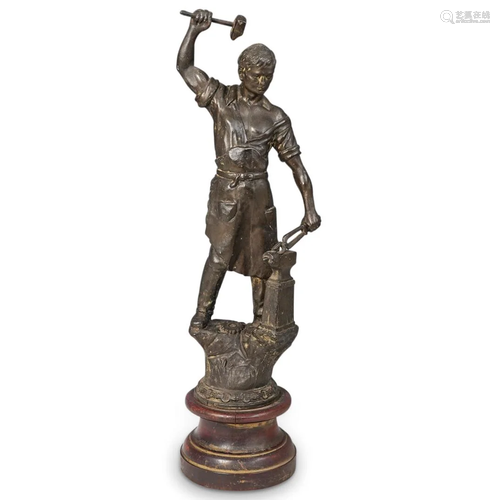 Blacksmith Mixed Metal Statue