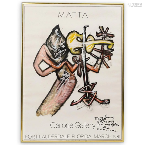Roberto Matta (1911-2002) Signed Exhibition Poster