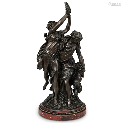 Clodion (French, 1738-1814) Large Bronze Sculpture