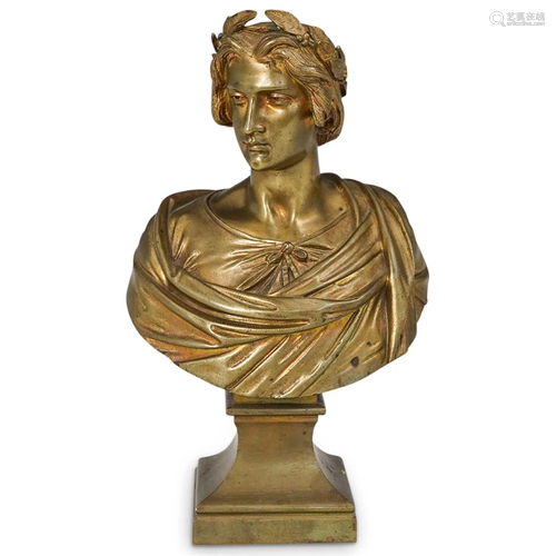 19th Cent. Greco Roman Bronze Bust