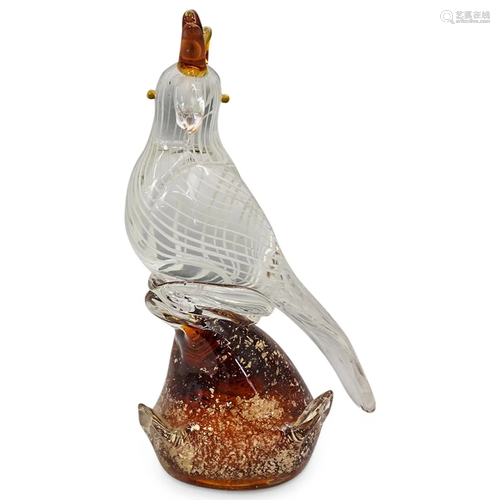 Murano Glass Cockatoo Sculpture