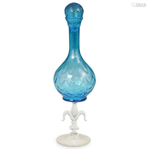 Murano Glass Footed Decanter