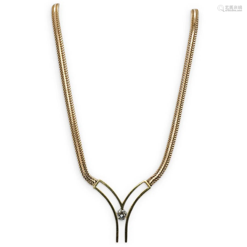 Jose Hess Designer 14K Gold & Diamond Necklace