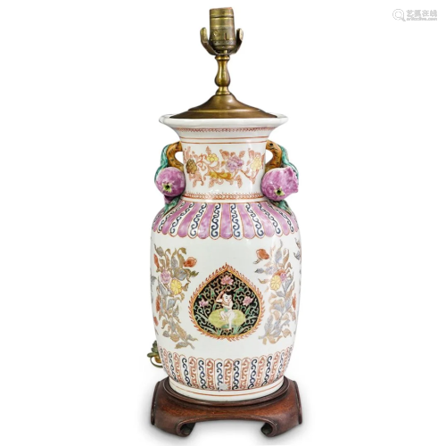 Chinese Export Porcelain Lamp