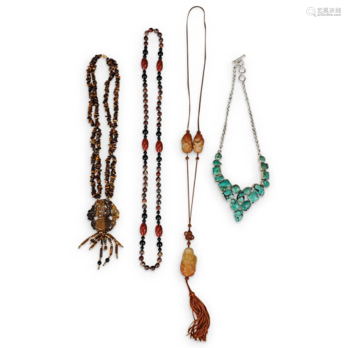 (4 Pc) Semi Precious Stone Jewelry Group