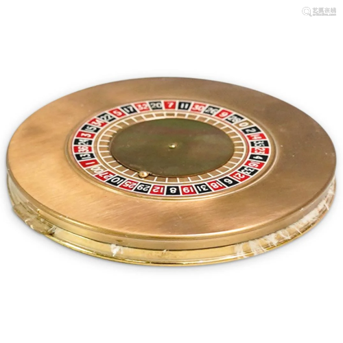 Vintage Roulette Wheel Compact Case