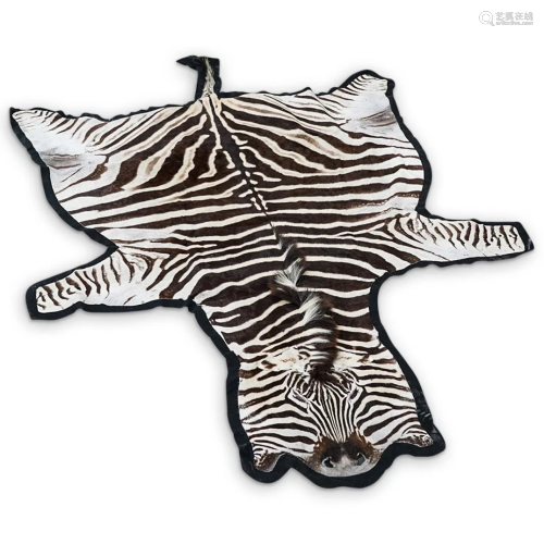 Vintage Taxidermy Zebra Rug