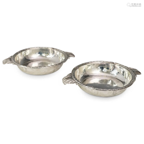 (2 Pc) Tetard Freres Silver Serving Bowls