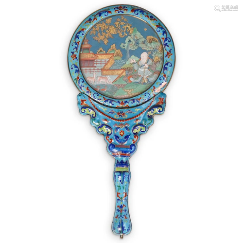 18th Cent. Chinese Imperial Enamel Hand Mirror