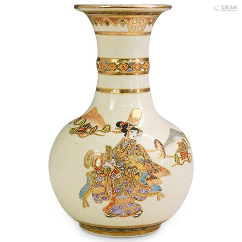 Japanese Satsuma Porcelain Vase