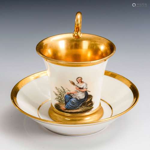 Tasse mit Figurenmalerei. Nymphenburg.