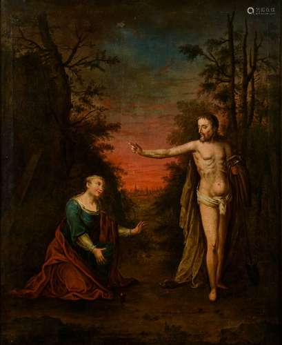 Deutscher Maler 1. H. 18. Jh.: Noli me tangere.