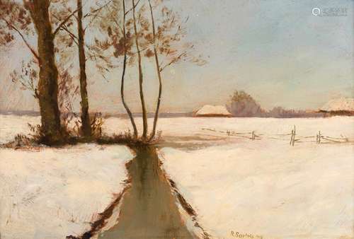 BARTELS, Rudolf (1872 Schwaan - 1943 Rostock). Winterlandsch...