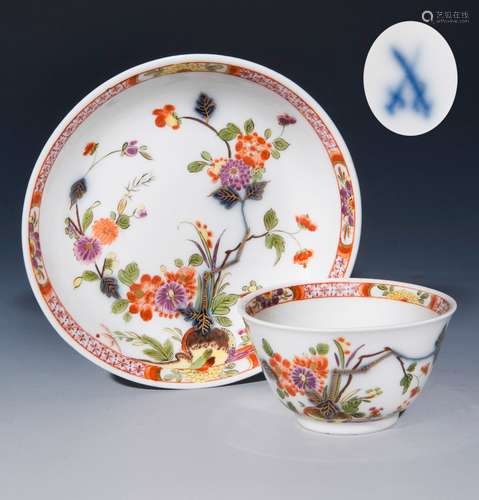 Barock-Indisch-Koppchen, Unterschale. Meissen.