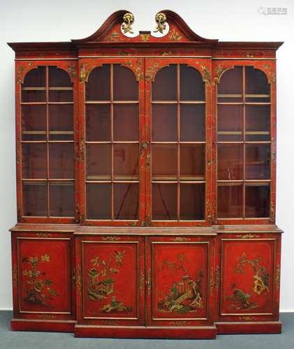 Bücherschrank / Bookcase, Chinoiserien, England, um 1900, Ma...