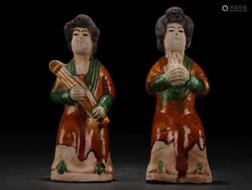 Tricolor Pottery Figurines