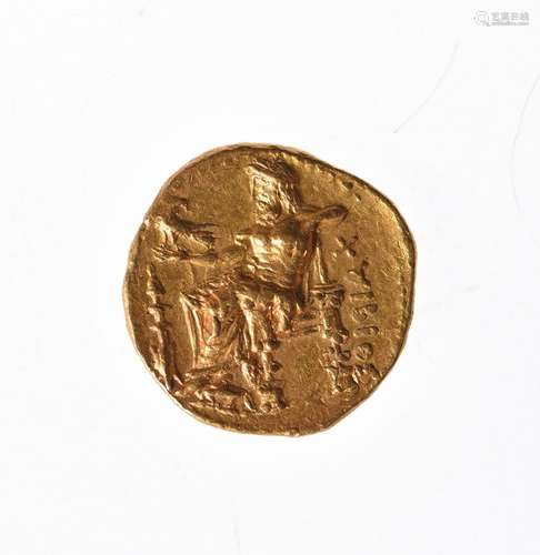 CYRÉNAÏQUE : Cyrène Statère d’or (323-313 av. J.-C.). 8,64 g...