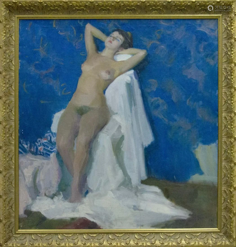 Oil painting Portrait of a naked girl Bozhi Mikhail