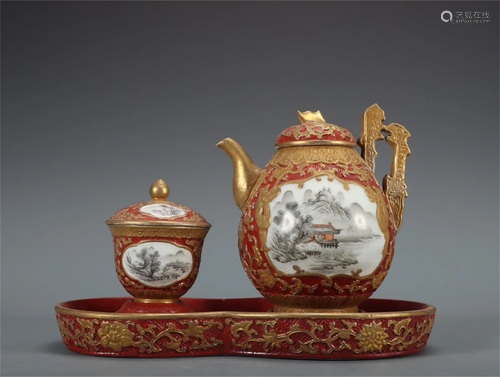 Set of Porcelain Tea Set