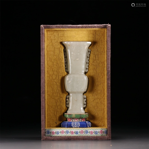 A Carved Jade Vase