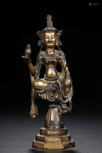 A Gilt Bronze Buddha Statue