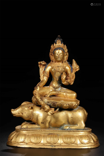 A Gilt Bronze Buddha Statue