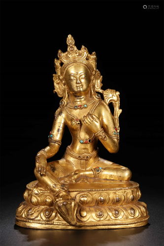 A Gilt Bronze Buddha Statue