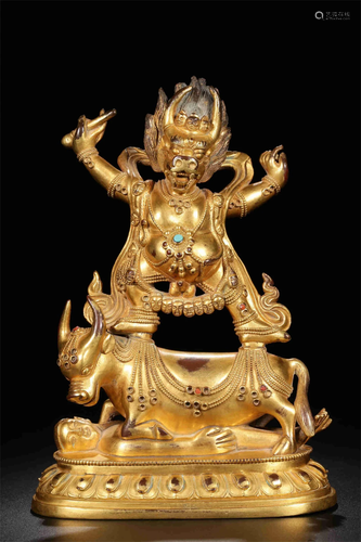 A Gilt Bronze Buddha Statue