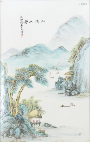 China porcelain plate painted with an artist's