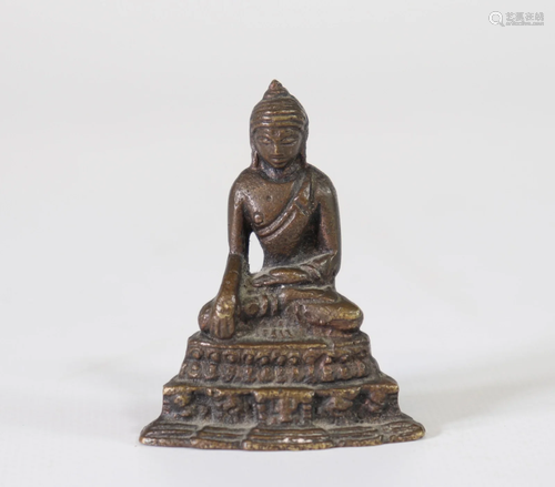 China small bronze Buddha 18th