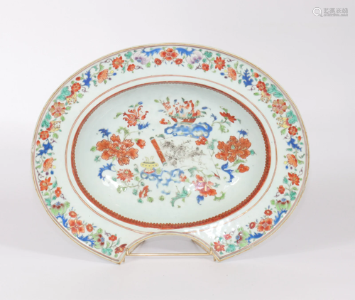 China 18th century famille rose beard dish