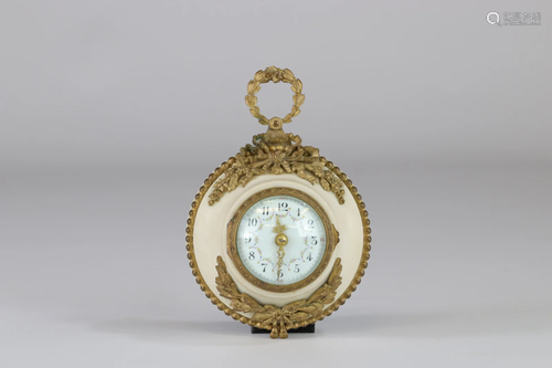 Louis XVI marble and bronze clock