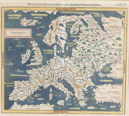 Sebastian MUNSTER (1488-1552) map