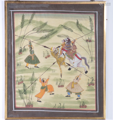 India lot of 2 old paintings